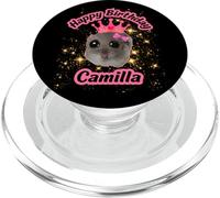 Happy Birthday Camilla Cute Hamster Black Meme Personalized PopSockets PopGrip for MagSafe