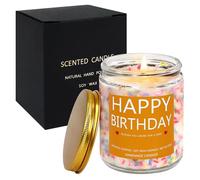 Happy Birthday Candle, Lavender Scented Candles Gifts for Women, 200g Natural Soy Wax Candles Lavender Birthday Cake Scent with Sprinkles Cute Birthday Gifts for Her, Friends, Mum, Sister, Teacher