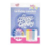 Happy Birthday Candle Set with Holders