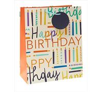 Happy Birthday Candle Themed Large Gift Bag With Tag Gift Wrapping Essentials
