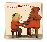 Happy Birthday Card for a Special Someone - Bear Playing The Piano - Bear Lover, Piano Lover, Musical - Birthday Card for a Friend, Best Friend, Loved One, Relative, Partner, for Him, for Her