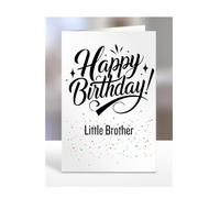 Happy Birthday Card for Adult Little Brother, Men, Women, Presents for Female, Male, Him, Her, Greeting Cards, A5-268_29