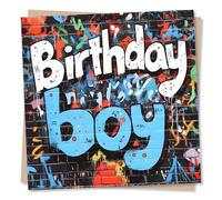 Happy Birthday Card For Boy - Graffiti Art, Beautiful, Street Art - Birthday Boy - For a Friend, Son, Child, Grandson, Nephew