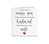 Happy Birthday Card for Fiance - Can't Wait To Marry For Him