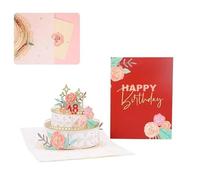 Happy Birthday Card for Girl Kids Wife Husband 3D Birthday Cake Pop-Up Greeting Cards Postcards Gifts with Envelope