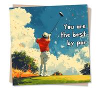 Happy Birthday Card For Loved One - You Are The Best By Par - Golf Lover, Golf - Congratulations or Celebration For Friend, Husband, Boyfriend, Son, Brother, Nephew