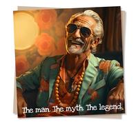 Happy Birthday Card For Men - The Man. The Myth. The Legend - Birthday Card For Dad, Friend - Made in UK
