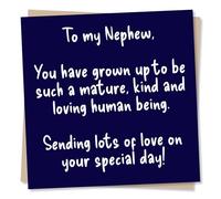 Happy Birthday Card For Nephew - Amazing Person, Special Someone - For Adult Nephew, Relative - From Auntie, Aunt, Uncle, Family Member