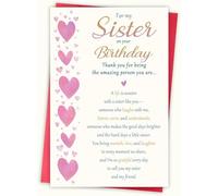 Happy Birthday Card for Sister Stepsisters Birthday Card from Dear Sister Heartwarming Birthday Gifts