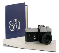 Happy Birthday card greetings for photographer, Pop up card camera, photographer present voucher cards, birthday present for him and her, best wishes card 3d photo camera, T14