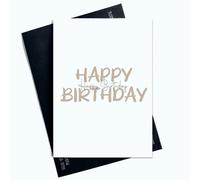 Happy Birthday Card Modern Design Aesthetic Card For Her For Friend Birthday Card Beige Lettering Birthday Card For Mum For Sister AP45