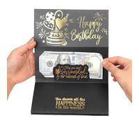Happy Birthday Card - Paper, 18x16cm | Birthday Money Holder, Cash Gift Envelope | Reusable Keepsake Card for All Ages, Great for Celebrations,