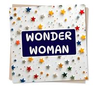 Happy Birthday Card to a Superstar Woman - Wonder Woman - Stars - Birthday Card For Friend, Best Friend, Woman, Girlfriend, Wife, Partner