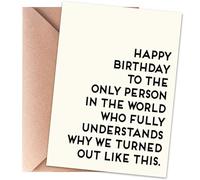Happy Birthday Card with Envelope, Funny Birthday Cards for Women Men, Funny Birthday Gifts Greeting Cards for Sister Brother Mum Dad Daughter Son Niece Nephew Husband Wife Friends