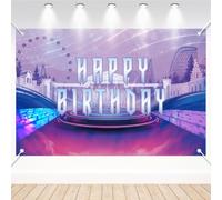 Happy Birthday Cartoon Backdrop, 1.5x1m/4.92x3.28ft Magical Music Theme Birthday Backdrop Versatile Party Supplies for Photo Studio Video Shooting & Classroom Decor