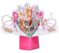 Happy Birthday Cats Pop-Up Greeting Card Original Second Nature 3D Pop Up Cards