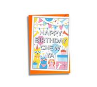 Happy Birthday Chew Ya Chicken Card - The Card Your Dog Can Eat!