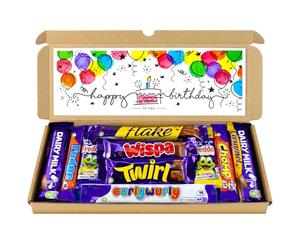 Happy Birthday Chocolate Hamper, Letterbox Chocolate Gift Box of 10 Fullsize Dairy Milk Chocolate bars, for 13th 16th 18th 21st 30th 40th 50th 60th Birthday Gifts For Women & Gifts For Him