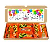 Happy Birthday Chocolate Hamper, Letterbox Chocolate Gift Box of Fullsize American Peanut Butter Chocolate bars, for 13th 16th 18th 21st 30th 40th 50th 60th Birthday Gifts For Women & Gifts For Him