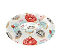 Happy Birthday Colorful Donuts Warm & Cozy Pet Dog Beds fluffier Cat Cave Bed for Extra Small Size Pets Sleeping cama para perro