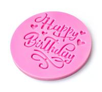 Happy Birthday Cookie Stamp, Fondant Stamps, Personalised Cookie Stamp, Icing Stamp Embosser, Reusable Cake Decorating Tool for Biscuits and Cookies Marks and Spencers with Free Matching Cutter