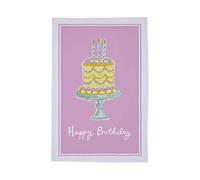 Happy Birthday Cotton Tea Towel - Multi by Ulster Weavers