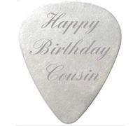 Happy Birthday Cousin Guitar Pick/Plectrum with velvet gift pouch