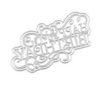 Happy Birthday Cutting Dies Scrapbooking Die Cut Templates Carbon Steel Cutting Dies for Scrapbooking Card Making Album Carbon Steel Die