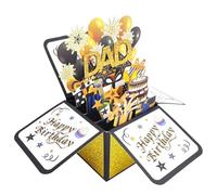 Happy Birthday Dad Card Pop Up Birthday Card 3D Birthday Gift Box with Envelopes Dad Birthday Card from Daughter Son for Daddy