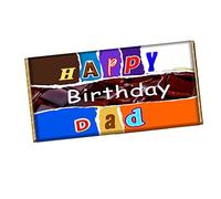 Happy Birthday Dad Chocolate Bar Wrapper Novelty Gift For Daddy Father Stepdad CH-508-N (without chocolate bar)