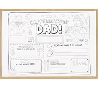 Happy Birthday Dad Coloring Page, All About Dad Fill-In Template, Father’s Birthday Activity & Card Craft for Kids