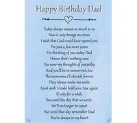 Happy Birthday Dad Memorial Graveside Poem Keepsake Card Includes Free Ground Stake F71