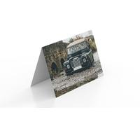 Happy Birthday Dad Vintage Land Rover Defender Greeting Card PT502