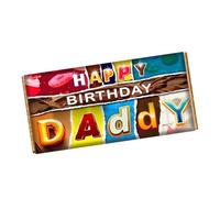 Happy Birthday Daddy Chocolate Bar Wrapper Novelty Gift Present For Dad Father Stepdad CH-9509 (without chocolate bar (wrapper only))