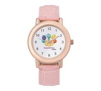 Happy Birthday Daddy Womens Elegant Watch Analogue Quartz Watch Leather Band Wristwatch