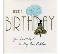 Happy Birthday / Day Over Fabulous - Handmade Open Birthday Card - FK14