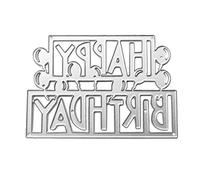 Happy Birthday Die Cut Metal Embossing Stencils Carbon Steel Cutting Dies for Holiday Card Making Scrapbooking Art Craft Scrapbooking Die Cuts