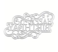 Happy Birthday Die Cut Scrapbooking Cutting Dies Templates for Scrapbooking Journal Packaging Photo Album Embellishment Happy Birthday Die Cutter