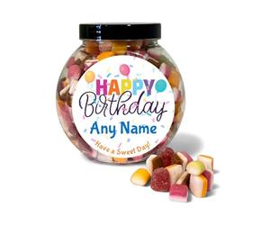 Happy Birthday Dolly Mixture Favourite Sweet Choices Gift with Fun Design (500g, Customised)