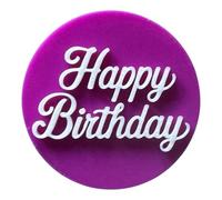 'Happy Birthday' Embosser Stamp for Icing Fondant Cupcake Cake Decoration Frosting Sugar Paste Cookie Baking 6 cm Diameter (Pattern 6)