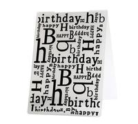 Happy Birthday Embossing Folder Stunning 3D Effect with Ease Plastic Plastic Embossing Easy to Versatile Enhances Beauty As Shown