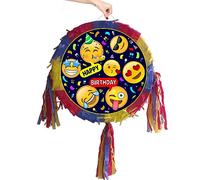 Happy Birthday emojis made of paper and cardboard