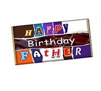 Happy Birthday Father Chocolate Bar Wrapper Novelty Gift For Dad Daddy Stepdad CH-503-N (without chocolate bar)