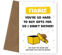 Happy Birthday Fiance Card for Men - You're Hard to Buy For! Cute, Humorous Keepsake that is Fiance Birthday Cards for Men