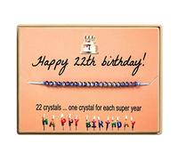Happy Birthday Gifts Bracelet Crystal Beads Bracelet Gift For Women Girls 11th 12th 13th 14th 15th 16th 17th 18th 19th 20th 21st 25th Humming Necklace