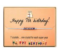 Happy Birthday Gifts Bracelet Crystal Beads Bracelet Gift For Women Girls 11th 12th 13th 14th 15th 16th 17th 18th 19th 20th 21st 25th Humming Necklace