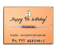 Happy Birthday Gifts Bracelet Crystal Beads Bracelet Gift For Women Girls 11th 12th 13th 14th 15th 16th 17th 18th 19th 20th 21st 25th Humming Necklace