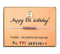 Happy Birthday Gifts Bracelet Crystal Beads Bracelet Gift For Women Girls 11th 12th 13th 14th 15th 16th 17th 18th 19th 20th 21st 25th Humming Necklace