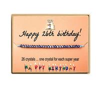 Happy Birthday Gifts Bracelet Crystal Beads Bracelet Gift For Women Girls 11th 12th 13th 14th 15th 16th 17th 18th 19th 20th 21st 25th Humming Necklace