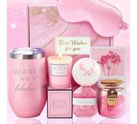 Happy Birthday Gifts for Women, Unique Relaxing Spa Gift Basket for Mum Wife Daughter Friends Girls, Lovely Pamper Gifts for Birthdays, Christmas, and Parties